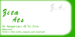 zita ats business card